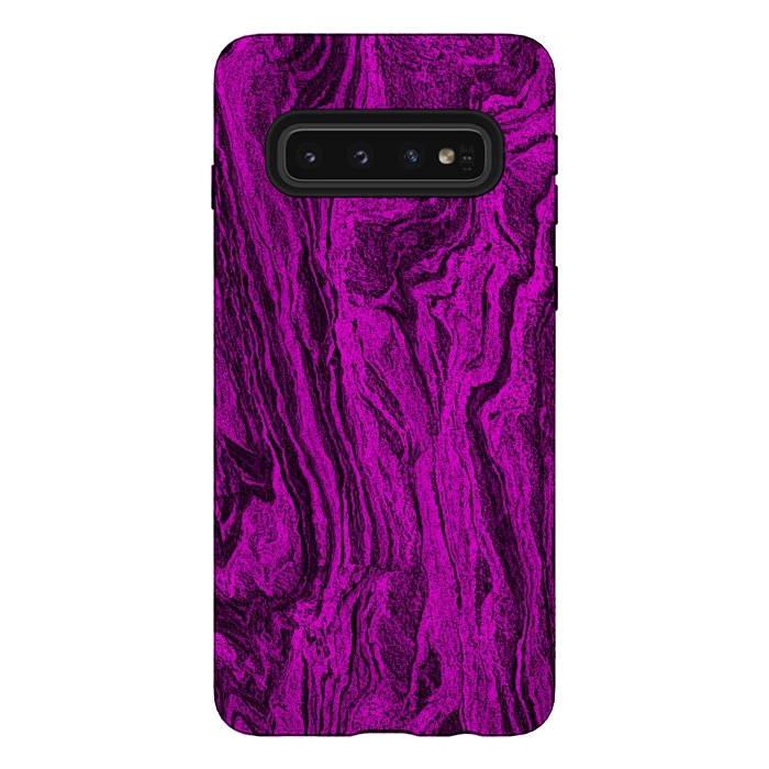Galaxy S10 StrongFit Purple designer marble textured design by Josie