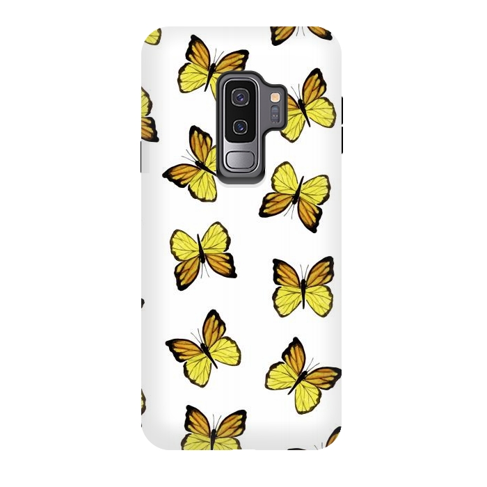 Galaxy S9 plus StrongFit Yellow butterflies by Julia Badeeva