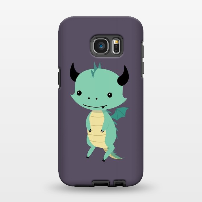Galaxy S7 EDGE StrongFit Cute dragon by Laura Nagel