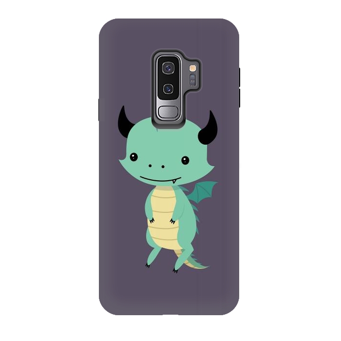Galaxy S9 plus StrongFit Cute dragon by Laura Nagel