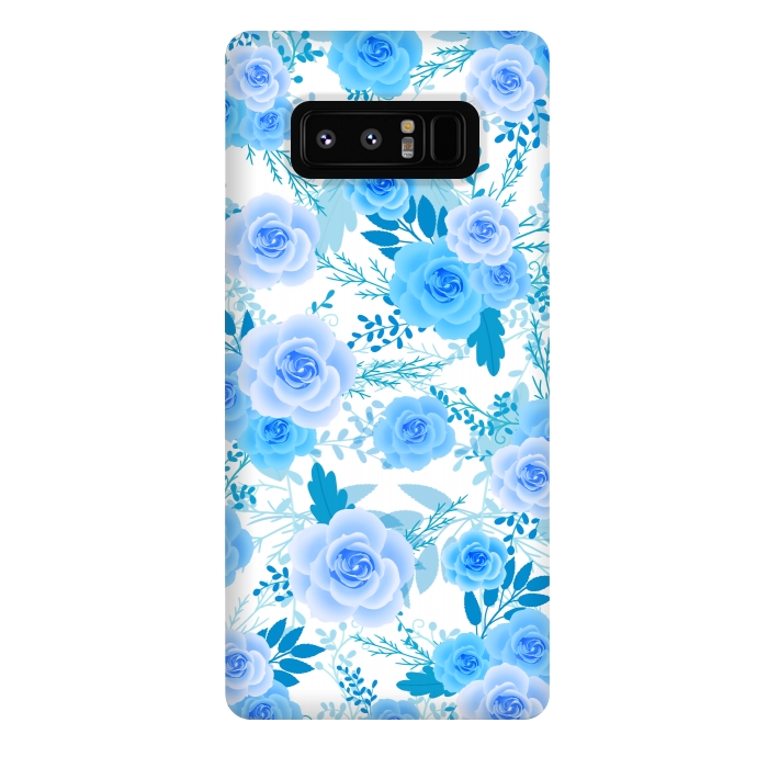Galaxy Note 8 StrongFit Blue roses by Jms