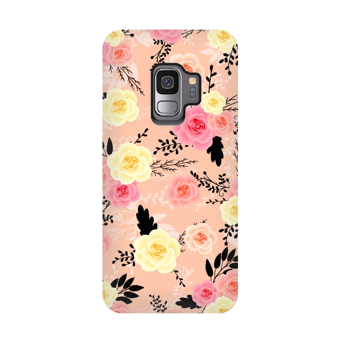Galaxy S9 StrongFit Roses pattern by Jms
