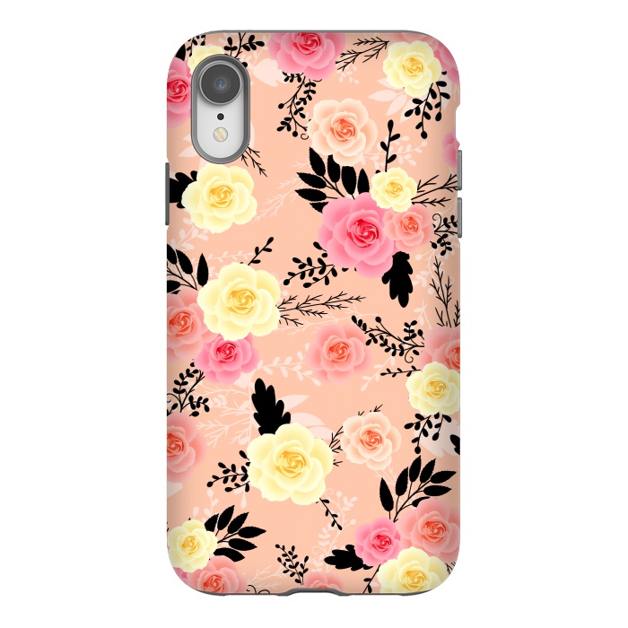 iPhone Xr StrongFit Roses pattern by Jms