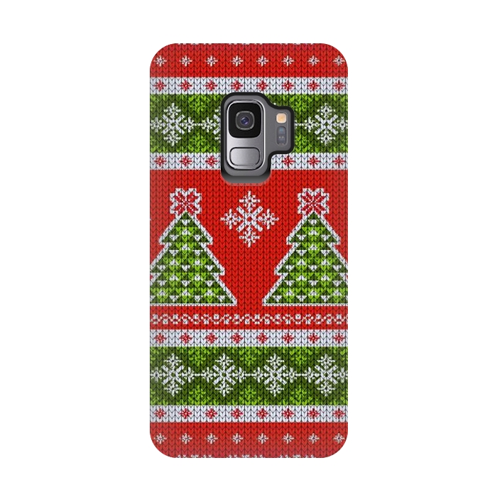 Galaxy S9 StrongFit Ugly christmas sweater pattern  by Winston