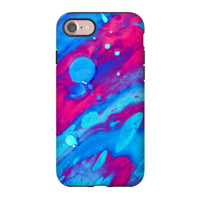 iPhone 7 StrongFit Pink and blue abstract painting  by Winston