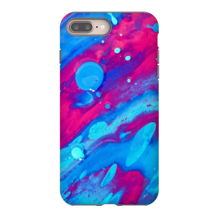 iPhone 7 plus StrongFit Pink and blue abstract painting  by Winston