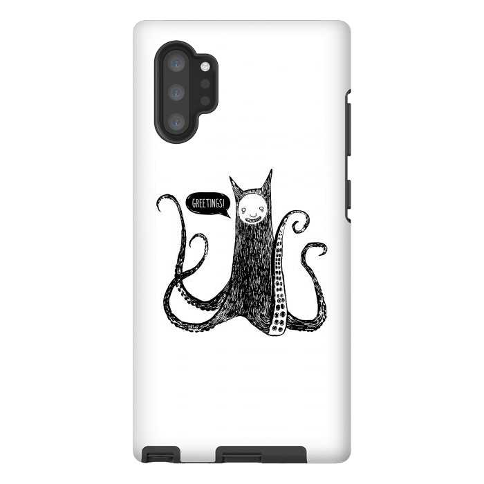 Galaxy Note 10 plus StrongFit Greetings from the kraken cat by Laura Nagel