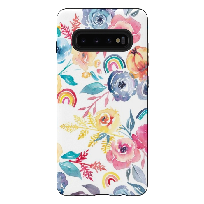 Galaxy S10 plus StrongFit Roses and Rainbows by gingerlique