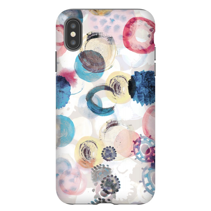 iPhone Xs Max StrongFit Watercolour playful spots abstract pattern by Oana 