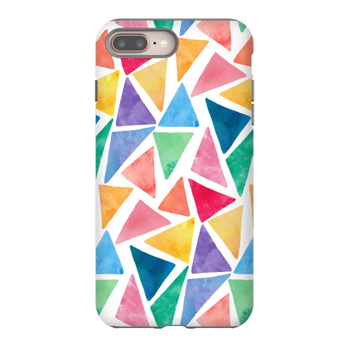 iPhone 7 plus StrongFit multi colour triangle pattern by MALLIKA