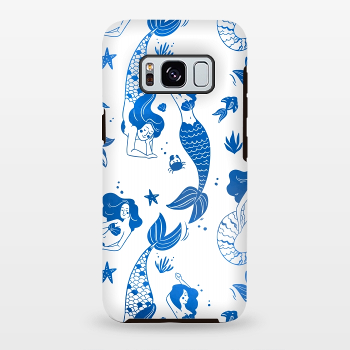 Galaxy S8 plus StrongFit blue mermaid pattern by MALLIKA