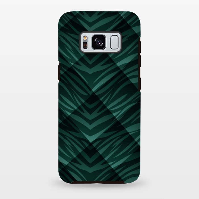 Galaxy S8 plus StrongFit green animal print by MALLIKA