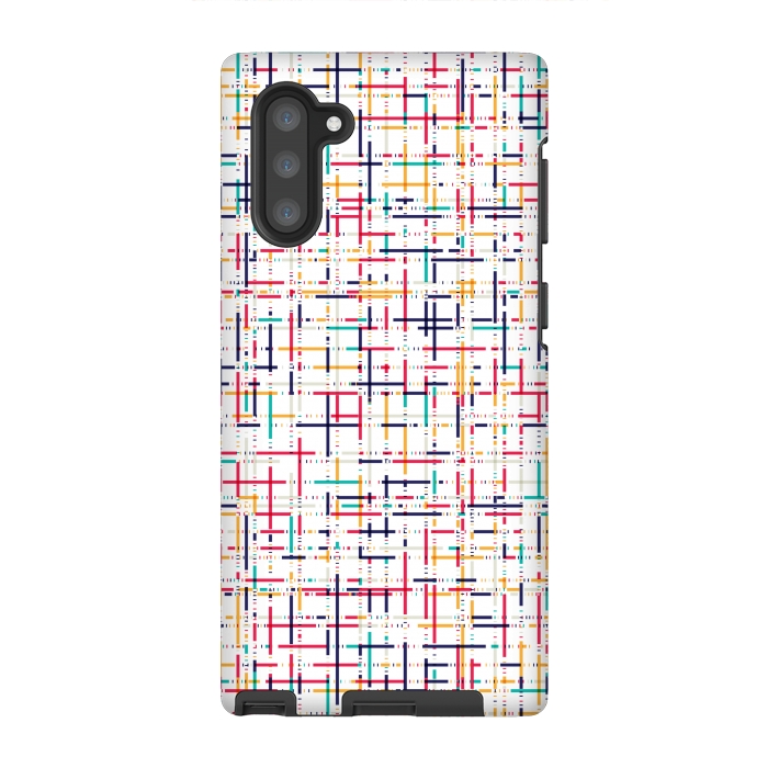 Galaxy Note 10 StrongFit multi colour checks pattern by MALLIKA
