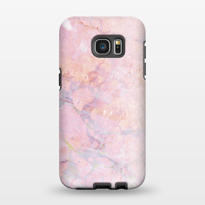Galaxy S7 EDGE StrongFit Soft pink marble by Oana 