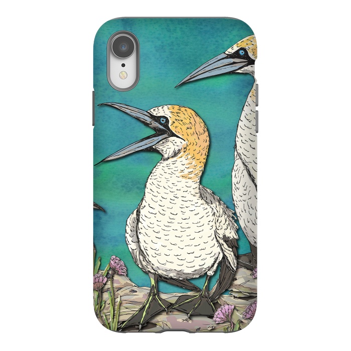 iPhone Xr StrongFit Gannet Chat by Lotti Brown