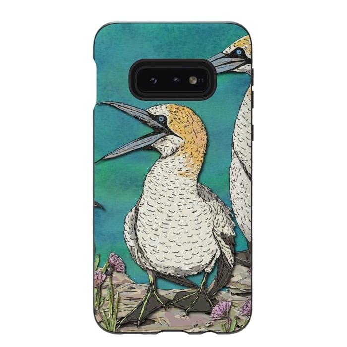 Galaxy S10e StrongFit Gannet Chat by Lotti Brown