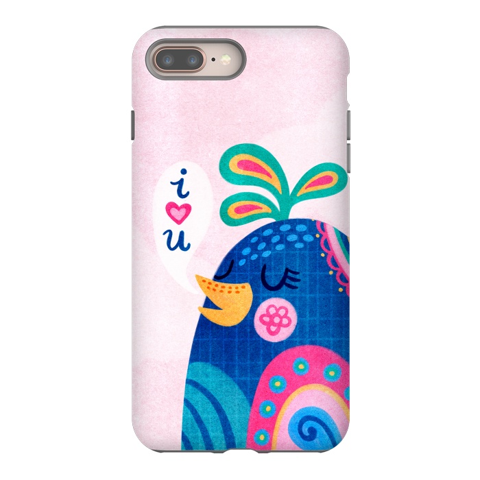 iPhone 7 plus StrongFit I Love You Bird by Noonday Design