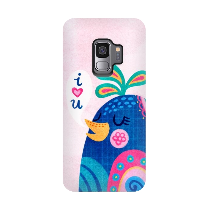 Galaxy S9 StrongFit I Love You Bird by Noonday Design