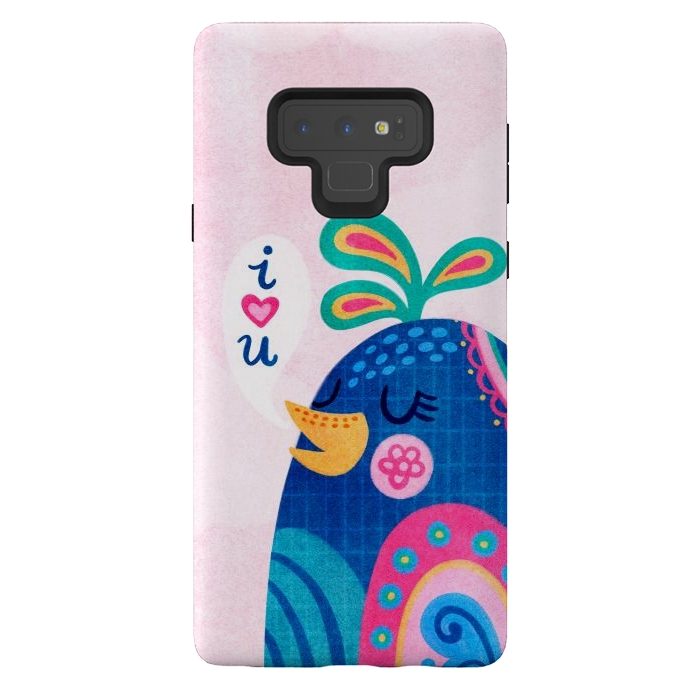 Galaxy Note 9 StrongFit I Love You Bird by Noonday Design