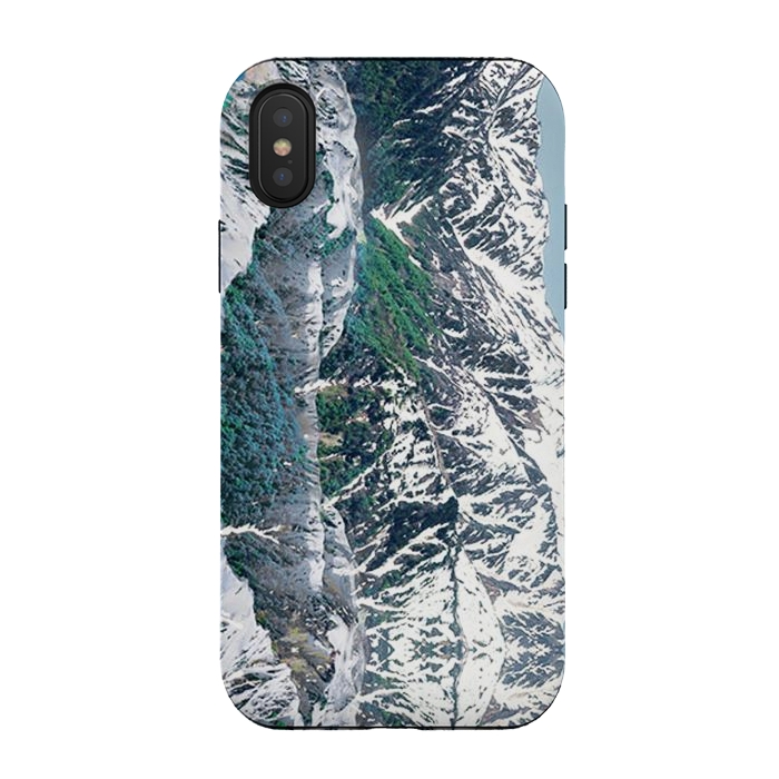 iPhone Xs / X StrongFit Snowy mountains landscape by Oana 