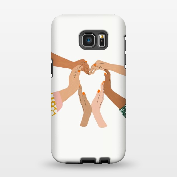 Galaxy S7 EDGE StrongFit Indiscrimination | Anti-Racism Painting | Unity Illustration | Women Empowerment Growth Mindset by Uma Prabhakar Gokhale