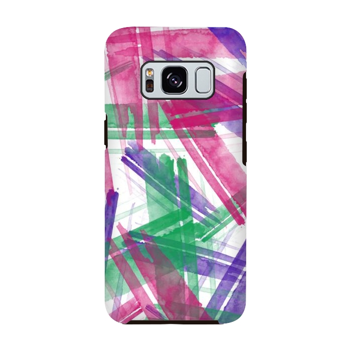 Galaxy S8 StrongFit Fantastic Watercolor Strokes by Creativeaxle