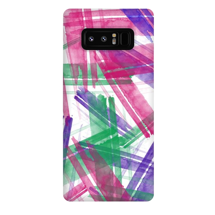 Galaxy Note 8 StrongFit Fantastic Watercolor Strokes by Creativeaxle