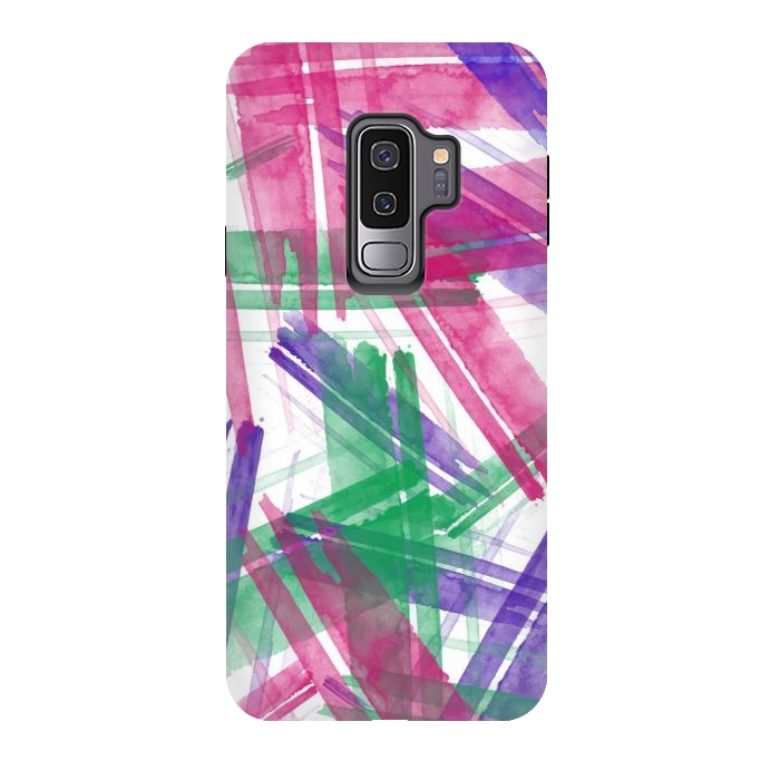 Galaxy S9 plus StrongFit Fantastic Watercolor Strokes by Creativeaxle