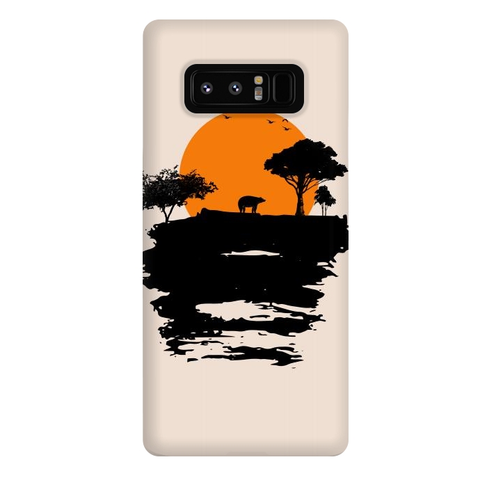 Galaxy Note 8 StrongFit Bear Travel on Mountain by Creativeaxle