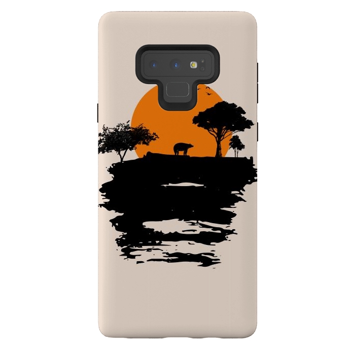 Galaxy Note 9 StrongFit Bear Travel on Mountain by Creativeaxle