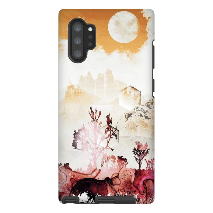 Galaxy Note 10 plus StrongFit Desert oasis painted landscape by Oana 