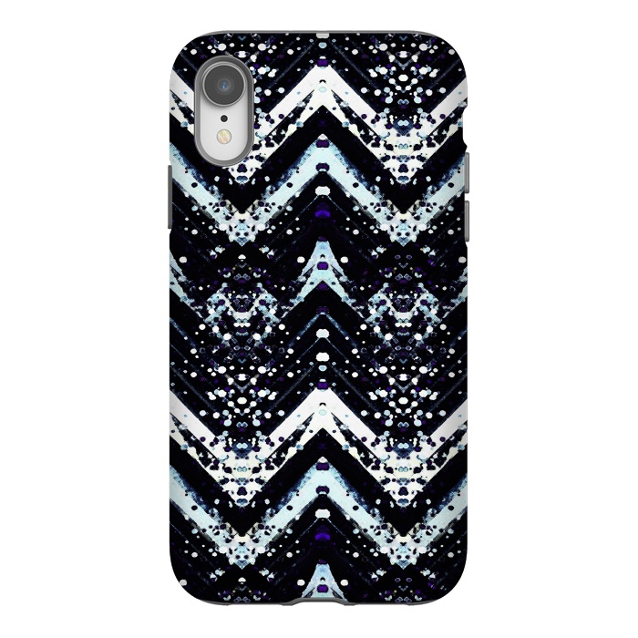 iPhone Xr StrongFit Snowy mountains zigzag ethnic pattern by Oana 