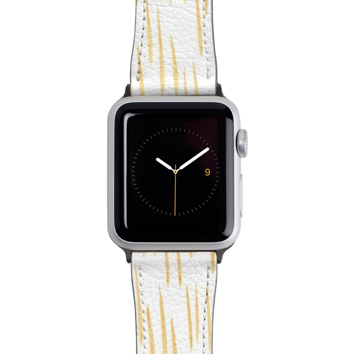 Watch 42mm / 44mm Strap PU leather Yellow Art by Joanna Vog