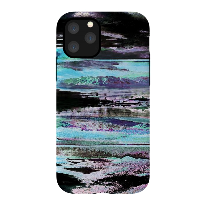 iPhone 11 Pro StrongFit Stylised blue purple mountain landscape by Oana 