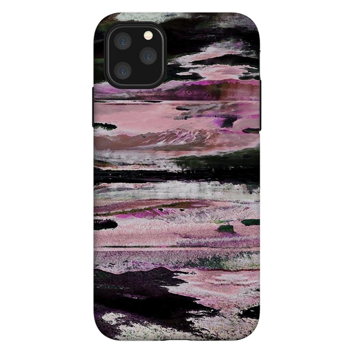 iPhone 11 Pro Max StrongFit Faded pink mountain sunset landscape by Oana 