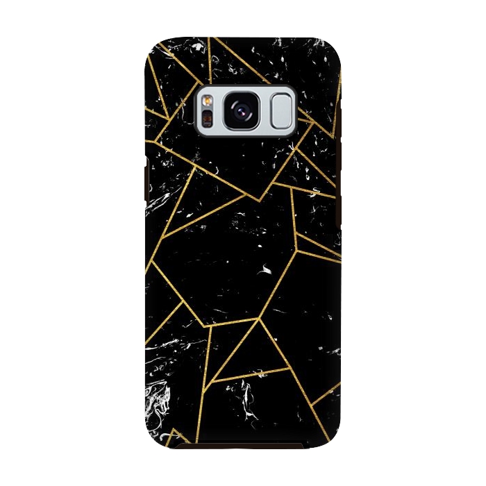 Galaxy S8 StrongFit Black marble by Julia Badeeva