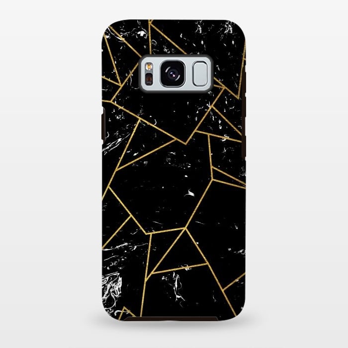 Galaxy S8 plus StrongFit Black marble by Julia Badeeva