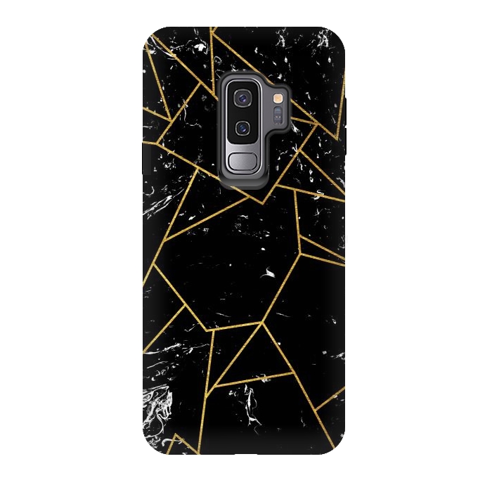 Galaxy S9 plus StrongFit Black marble by Julia Badeeva
