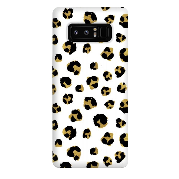 Galaxy Note 8 StrongFit Leopard. Black and gold by Julia Badeeva
