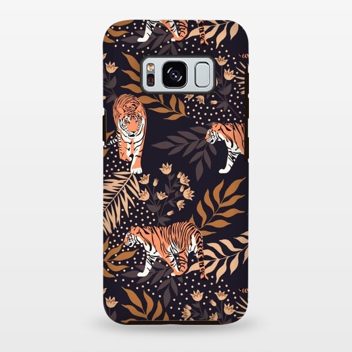 Galaxy S8 plus StrongFit Tigers. Purple pattern by Julia Badeeva