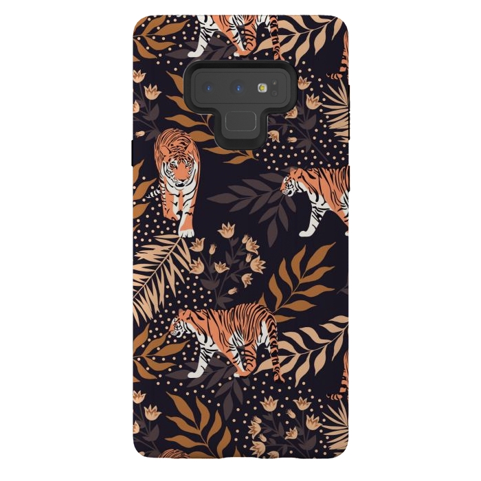 Galaxy Note 9 StrongFit Tigers. Purple pattern by Julia Badeeva