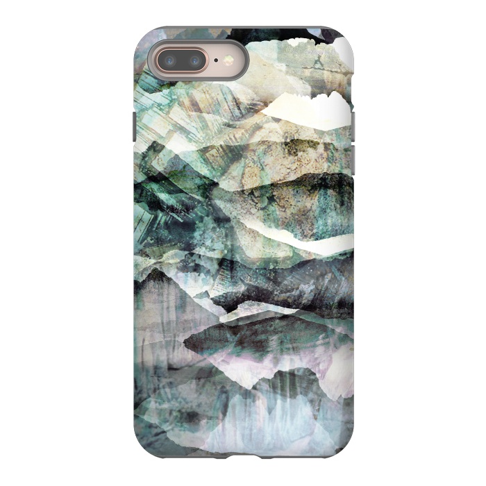 iPhone 7 plus StrongFit stylised mountain landscape art by Oana 