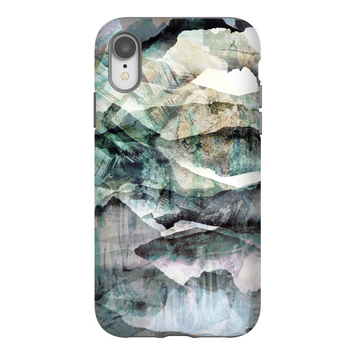iPhone Xr StrongFit stylised mountain landscape art by Oana 