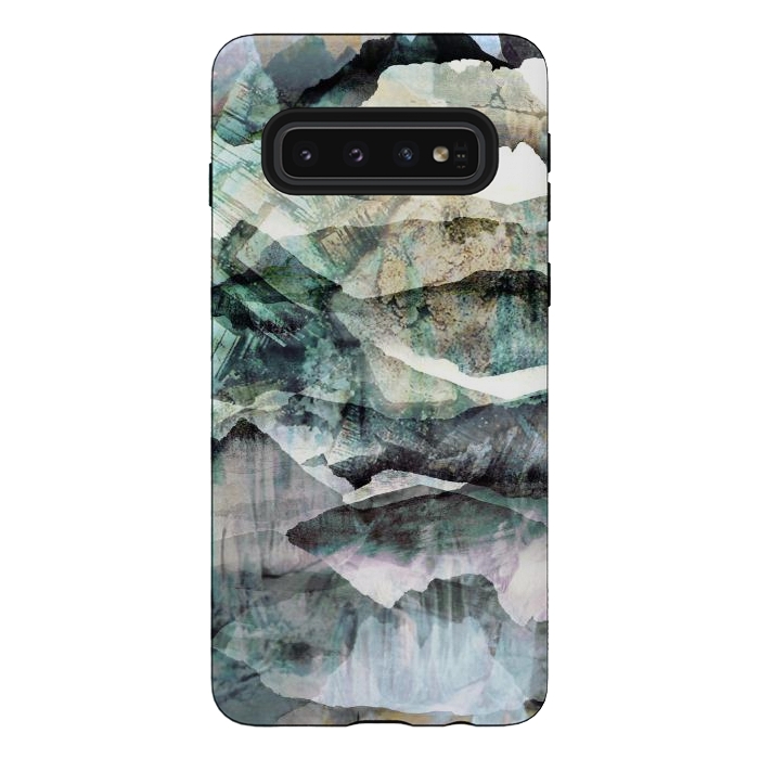 Galaxy S10 StrongFit stylised mountain landscape art by Oana 