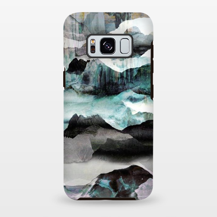 Galaxy S8 plus StrongFit Gradient mountain landscape art by Oana 
