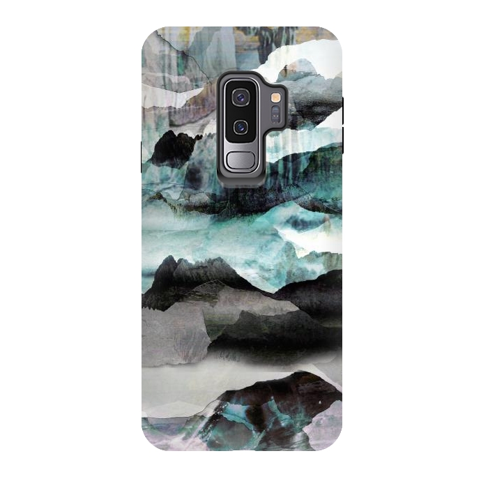 Galaxy S9 plus StrongFit Gradient mountain landscape art by Oana 
