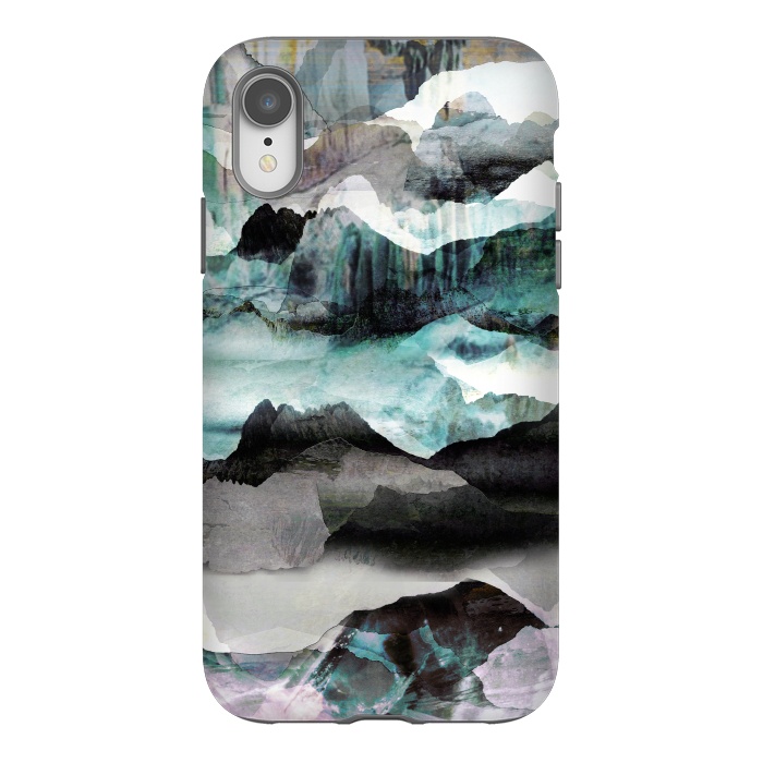 iPhone Xr StrongFit Gradient mountain landscape art by Oana 