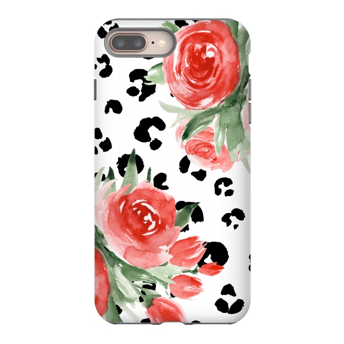 iPhone 7 plus StrongFit Roses and leopard by Julia Badeeva