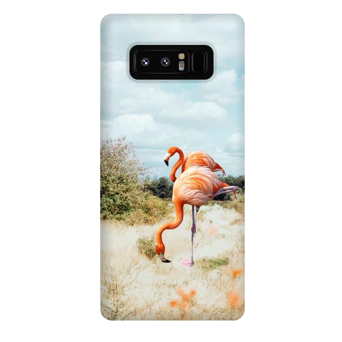 Galaxy Note 8 StrongFit Flamingo Couple by Uma Prabhakar Gokhale