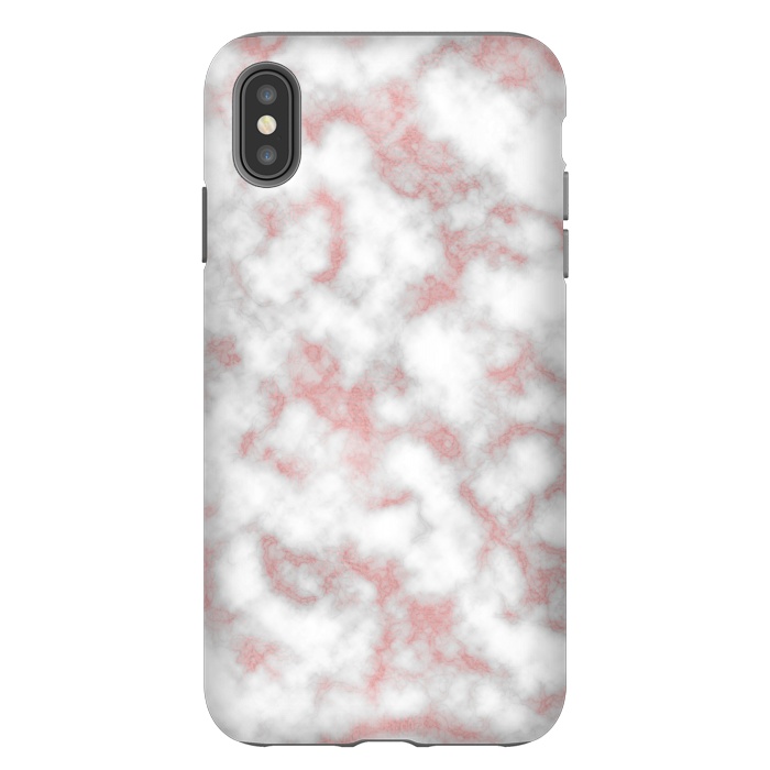 iPhone Xs Max StrongFit Rose Gold Marble Texture by Julie Erin Designs